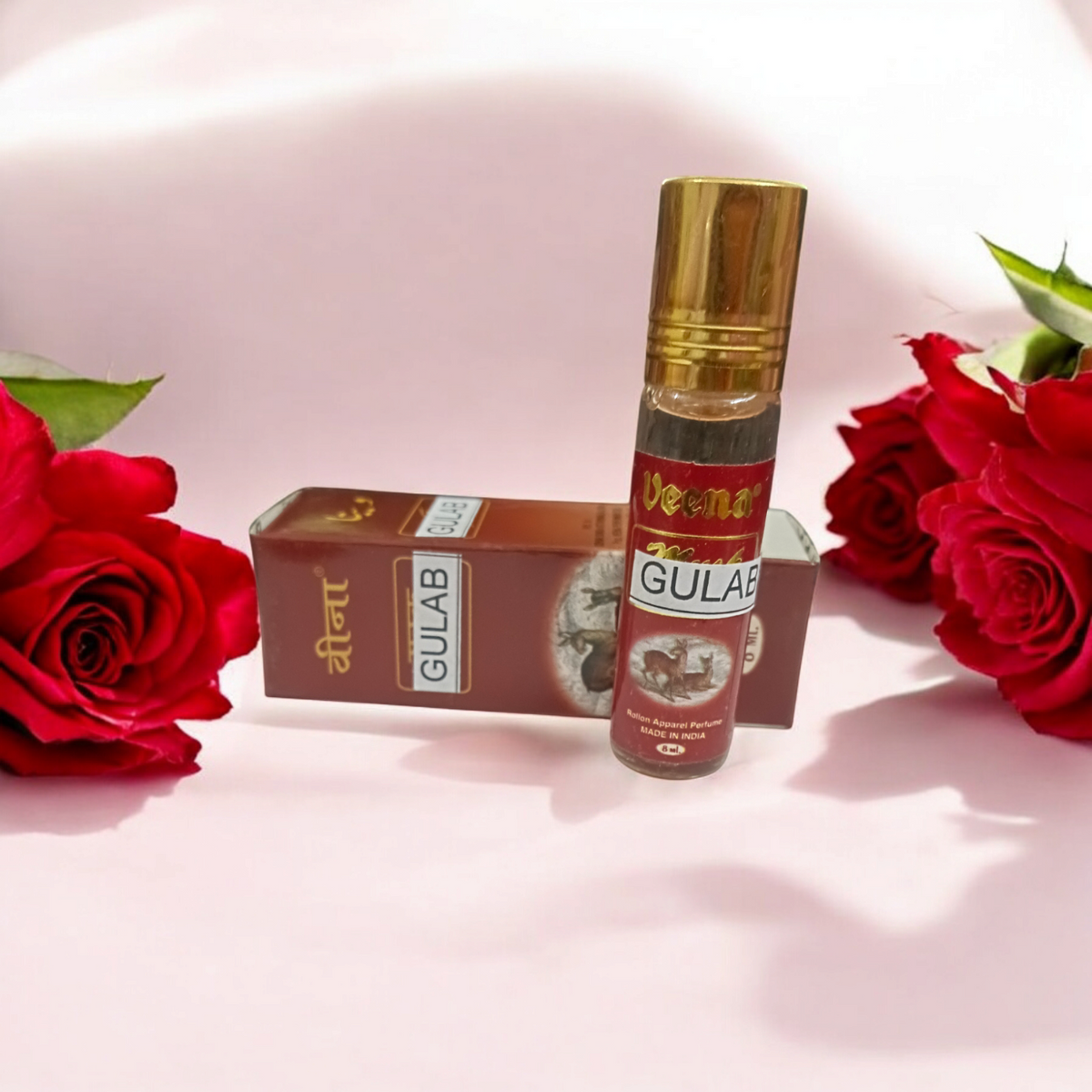 Gulab Attar | Roll-on Bottle by Veena | 8ml