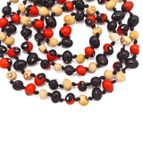 Gunja Mala made with a mix of red, white, and black Gunja seeds, lab certified, ideal for meditation, mantra chanting, and spiritual practices.