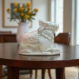Handcrafted Natural Parad Nandi idol for temple and Vastu