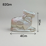Handcrafted Natural Parad Nandi idol for temple and Vastu