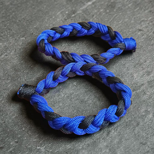 Handmade Blue Black Thread Bracelet Set of 2 for Men and Women Adjustable Wrist Band Friendship Bracelet