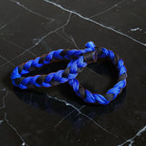 Handmade Blue Black Thread Bracelet Set of 2 for Men and Women Adjustable Wrist Band Friendship Bracelet
