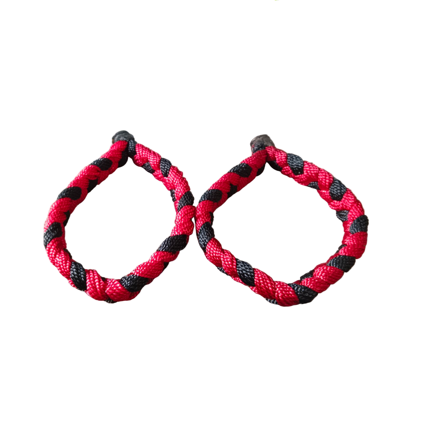 Handmade red and black cotton bracelet threads for men and women, symbolizing protection and style, set of 2 by Gurupujan