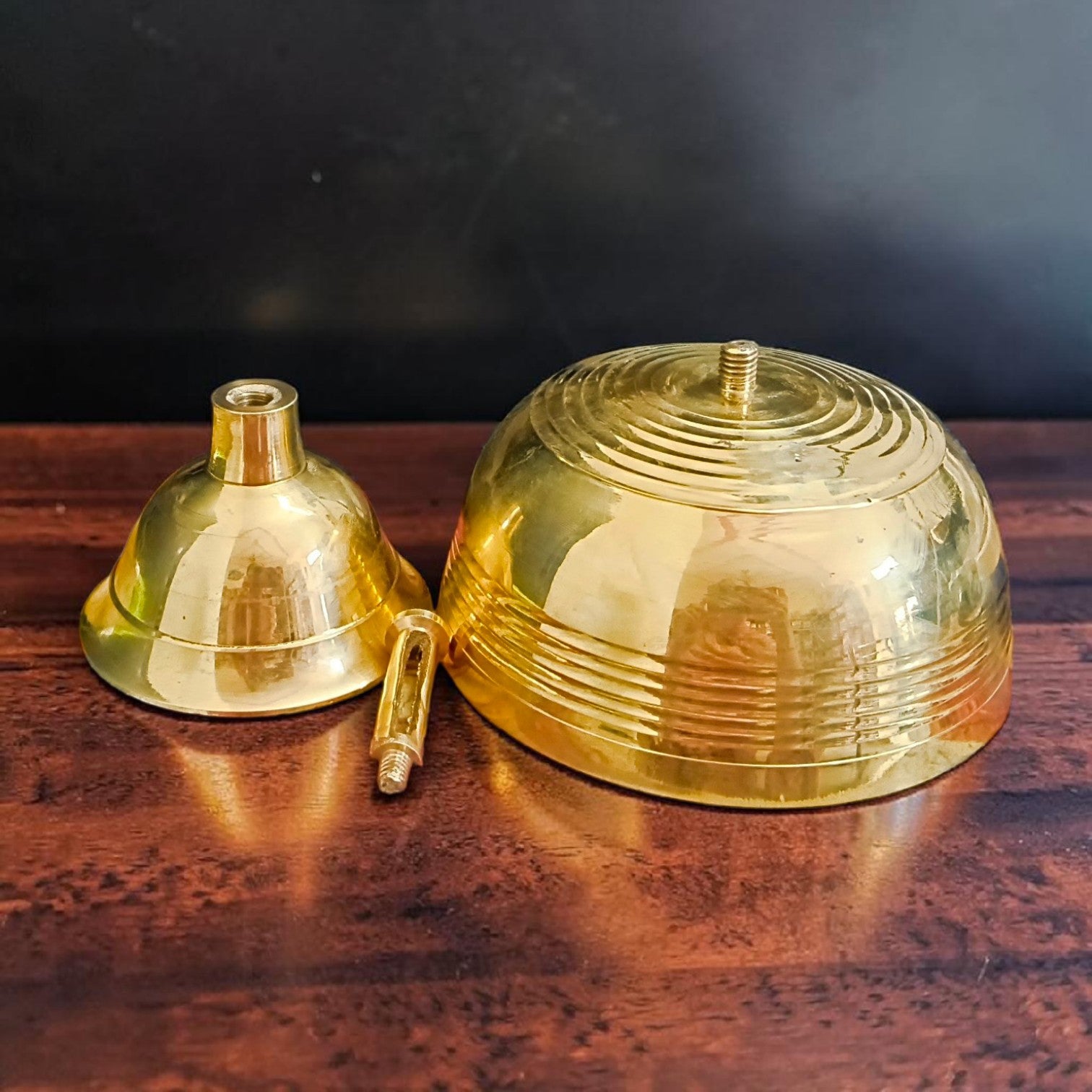 Heavy Brass Akhand Jyot Diya 520GM for Puja Temple Worship Aarti Spiritual Lamp