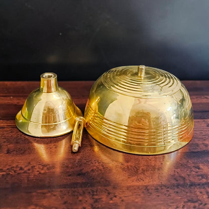 Heavy Brass Akhand Jyot Diya 520GM for Puja Temple Worship Aarti Spiritual Lamp
