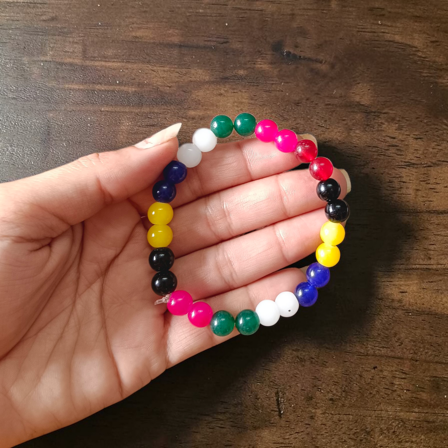 Mix Agate Bracelet 8mm Stretchable | Lab Certified Healing & Energy Stone