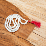 Image of Lab Certified 108+1 Beads Crystal Mala (Sphatik Mala) – 8mm, AAA Quality, used for meditation and emotional calm