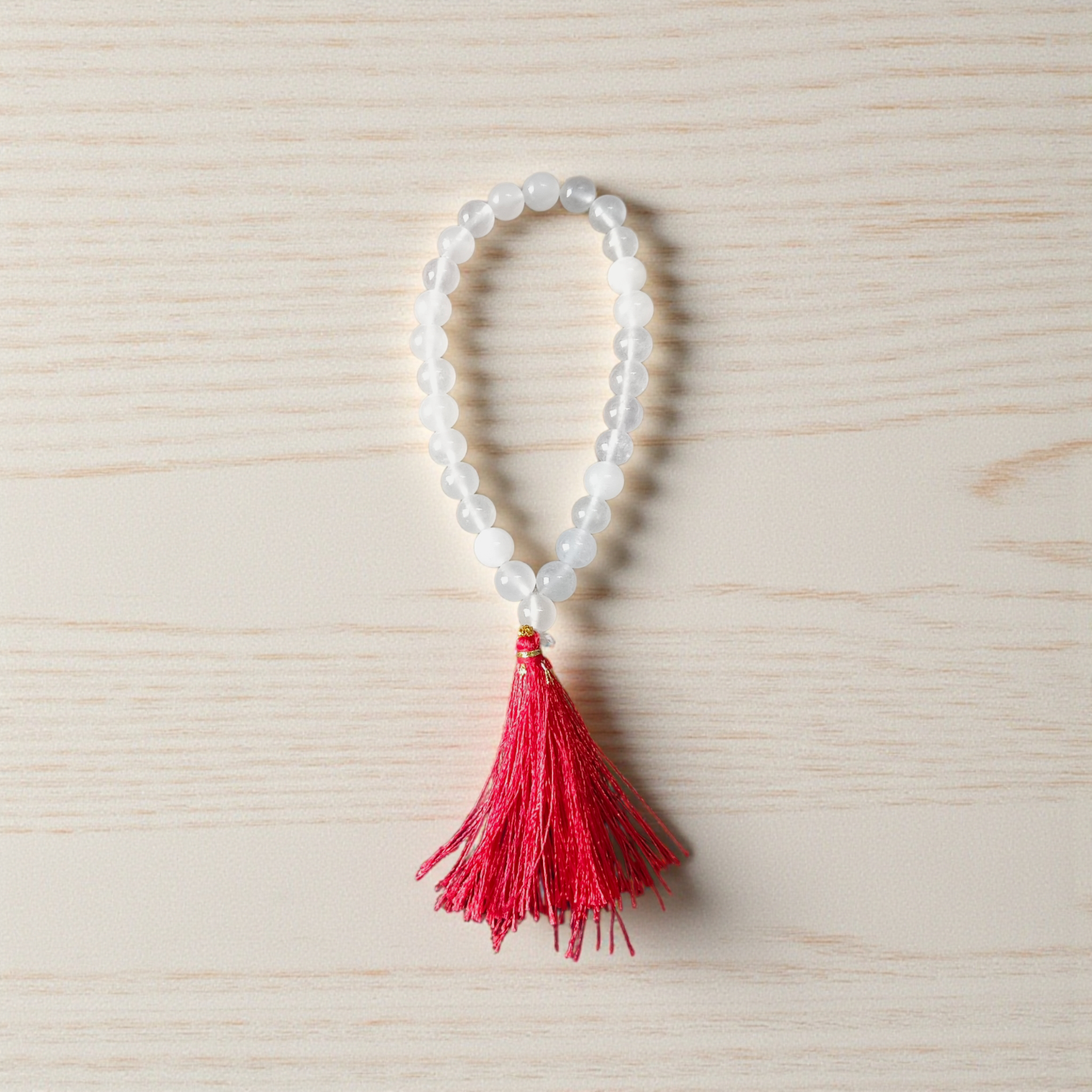 Image of Lab Certified 108+1 Beads Crystal Mala (Sphatik Mala) – 8mm, AAA Quality, used for meditation and emotional calm