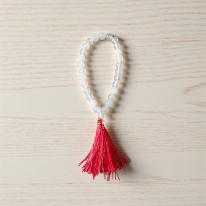 Image of Lab Certified 108+1 Beads Crystal Mala (Sphatik Mala) – 8mm, AAA Quality, used for meditation and emotional calm