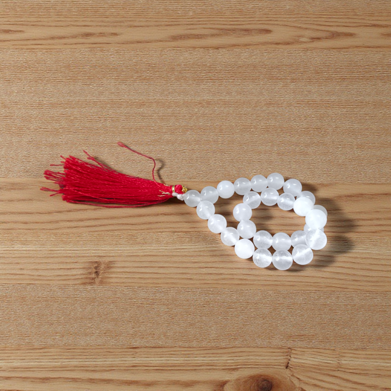 Image of Lab Certified 108+1 Beads Crystal Mala (Sphatik Mala) – 8mm, AAA Quality, used for meditation and emotional calm