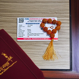 Image of Natural 5 Mukhi Rudraksha Finger Mala with 9+1 Beads of 8mm size, Lab Certified, ideal for meditation, chanting, puja, and healing