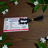 Image of Natural Black Rudraksha Mala 9+1 Beads with 5 Mukhi 7-8mm Lab Certified Beads for Meditation and Spiritual Healing
