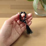 Image of Natural Karungali (Ebony) Finger Mala with 9+1 Beads of 8mm size, Lab Certified, ideal for meditation, chanting, puja, and healing