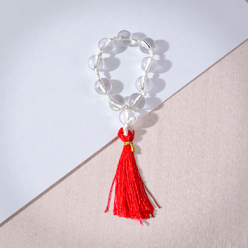Natural Crystal Finger Mala 9+1 Beads | Sphatik  | Lab Certified