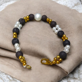 Image of a Natural 8mm Lava Stone Bracelet made with lab-certified beads for emotional healing, grounding, and aromatherapy use