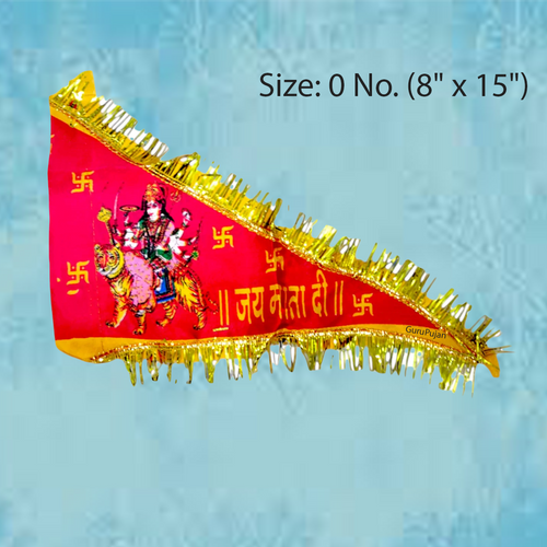 Jai Mata Di Jhanda – Divine Maa Durga Red Flag for Pooja & Spiritual Energy