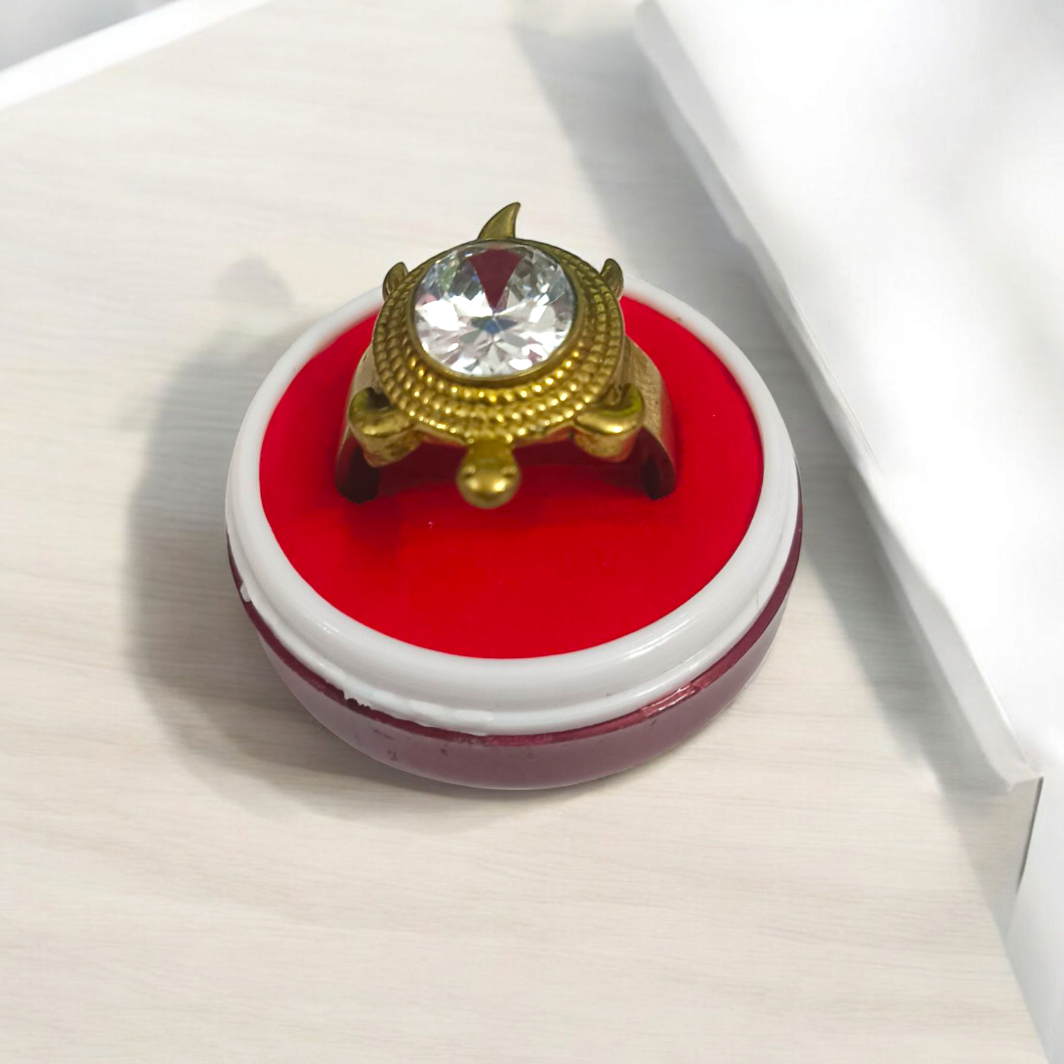 Kachua Diamond Ring - Adjustable Turtle Design Ring with Diamond for Men and Women