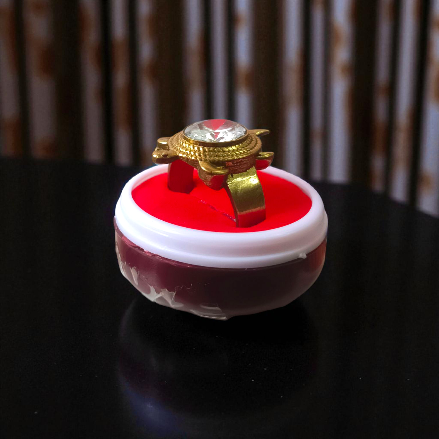 Kachua Jamunia Ring | Adjustable Kachua Ring for Men and Women | Jamunia Gemstone Ring in Ashtdhatu