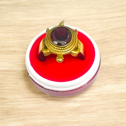 Kachua Manik Ring – Adjustable Manik Gemstone Ring in Ashtdhatu