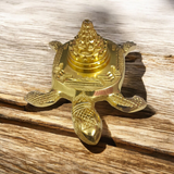 Kachua Shri Yantra - Meru Yantra on Tortoise for Good Luck, Prosperity, and Protection