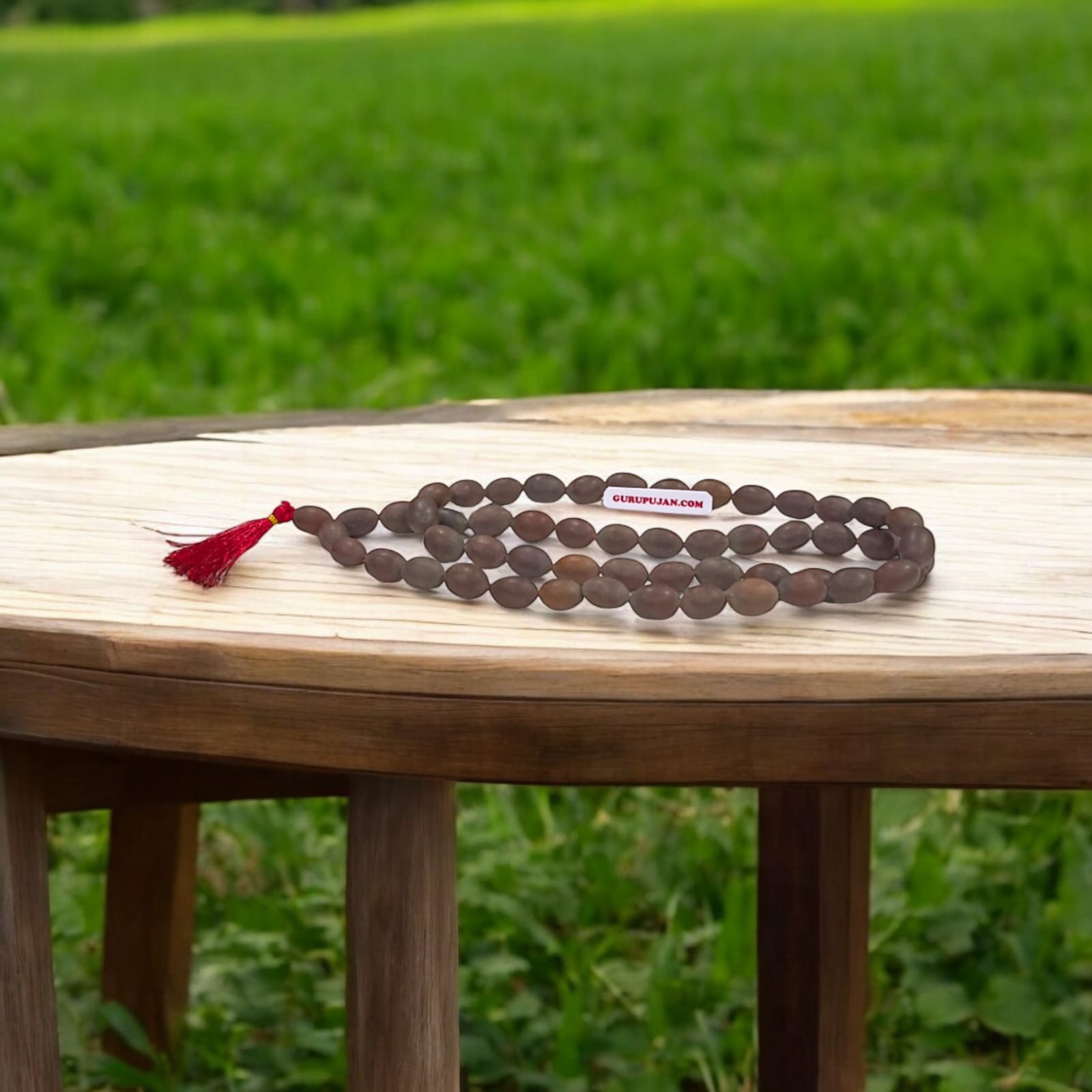 Kamal Gutta Mala 54+1 beads, also known as Lotus Seeds Mala, featuring oval-shaped beads, lab certified, ideal for jaap, meditation, and daily wear.