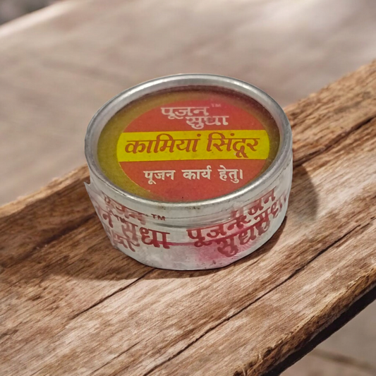 Kamiya Sindhoor 7GM pack for Hawan and Pujan, symbolizing purity and devotion during religious rituals.