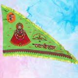 Khatu Shyam Ji Flag, Jai Shri Shyam Green Flag 40"X60", Large Religious Flag for Worship, Temple, and Decoration.