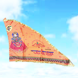 Khatu Shyam Ji Flag, Jai Shri Shyam Orange Flag 40"X60", Large Religious Flag for Worship, Temple, and Decoration.