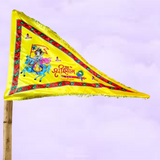 Khatu Shyam Ji Flag, Nisan Triangle Baba Shyam Jhanda for Temple, Home, and Office Decoration.