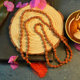 Lab-certified 2 Mukhi Rudraksha Mala for harmony in relationships, available in 27+1, 54+1, and 108+1 bead variants, by Gurupujan.