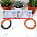 Lab Certified 8MM Hessonite & Black Agate Bracelet Combo – Healing & Protection | Gurupujan
