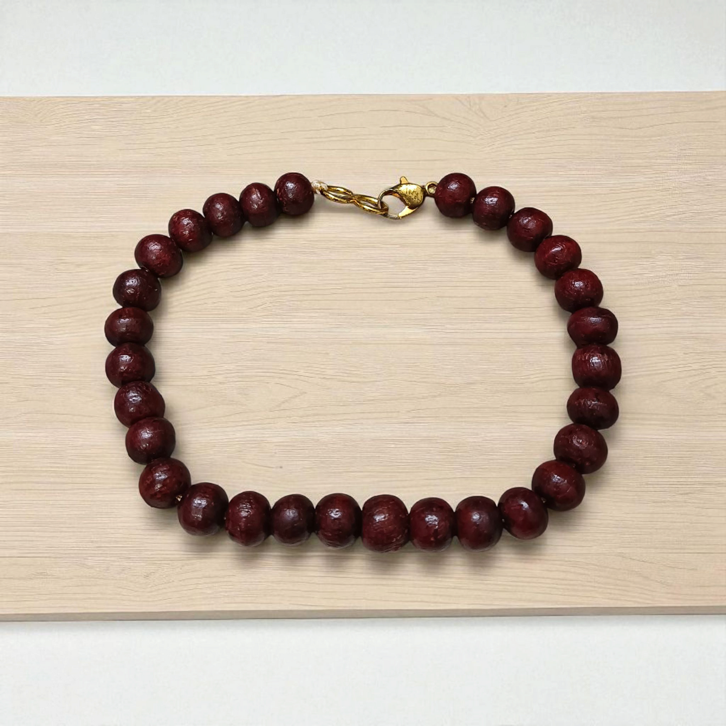 Lab Certified Natural Red Sandalwood Bracelet for Meditation, Healing & Spiritual Use