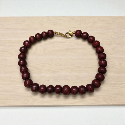 Lab Certified Natural Red Sandalwood Bracelet for Meditation, Healing & Spiritual Use
