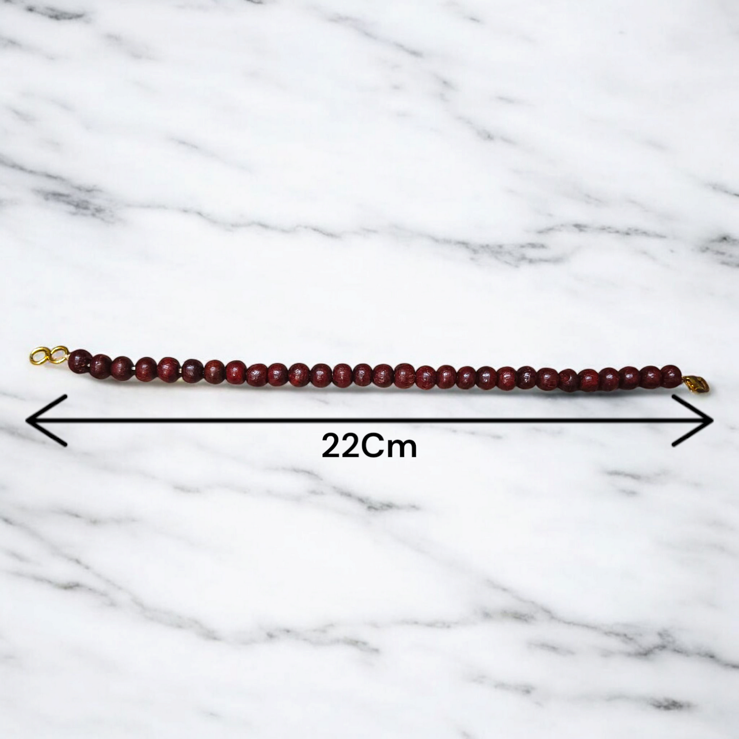 Lab Certified Natural Red Sandalwood Bracelet for Meditation, Healing & Spiritual Use