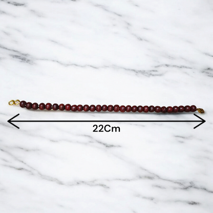 Lab Certified Natural Red Sandalwood Bracelet for Meditation, Healing & Spiritual Use
