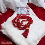 Lab Certified Original Red Agate Mala with 108+1 Beads from Gurupujan