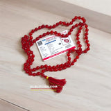Lab Certified Original Red Agate Mala with 108+1 Beads from Gurupujan
