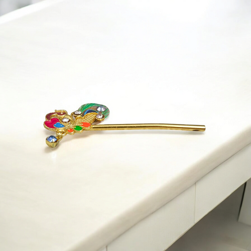 Laddu Gopal Bansuri | Peacock & Zircon Design | Festival Special Spiritual Gift