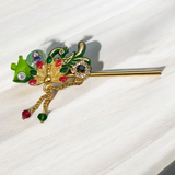 Laddu Gopal Bansuri with peacock design and zircon embellishments, heavy and decorative for Krishna idol.