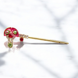 Laddu Gopal Bansuri with zircon design, perfect for Janmashtami and Radha Ashtami celebrations.