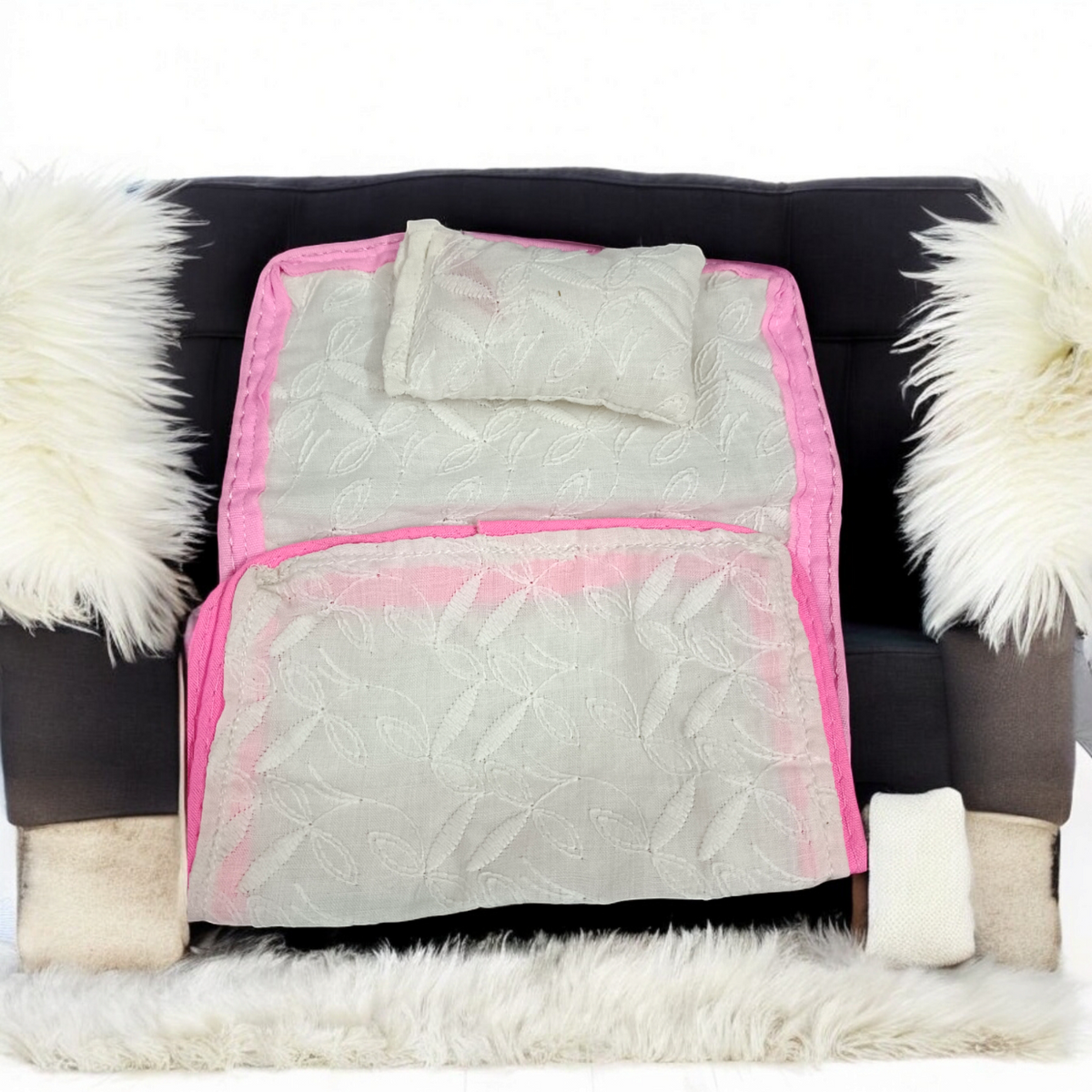 Laddu Gopal Bedsheet With Pillow and Blanket | 7X6 Inch |