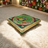 Laddu Gopal Chowki with an elegant design, perfect for Krishna idol and pooja room decoration.