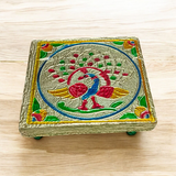 Laddu Gopal Chowki with an elegant design, perfect for Krishna idol and pooja room decoration.