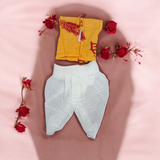 Laddu Gopal Cotton Dhoti Kurta for summer, Set of 2, perfect for idols of size 0-2 No.
