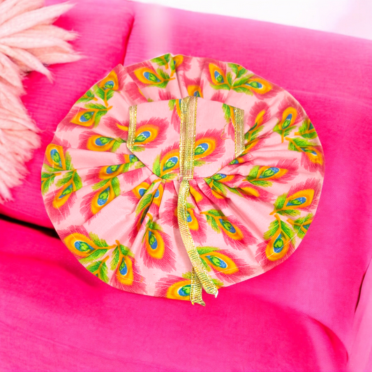 Laddu Gopal Dress with floral embroidery, Size 4 No., perfect for daily worship and special occasions.