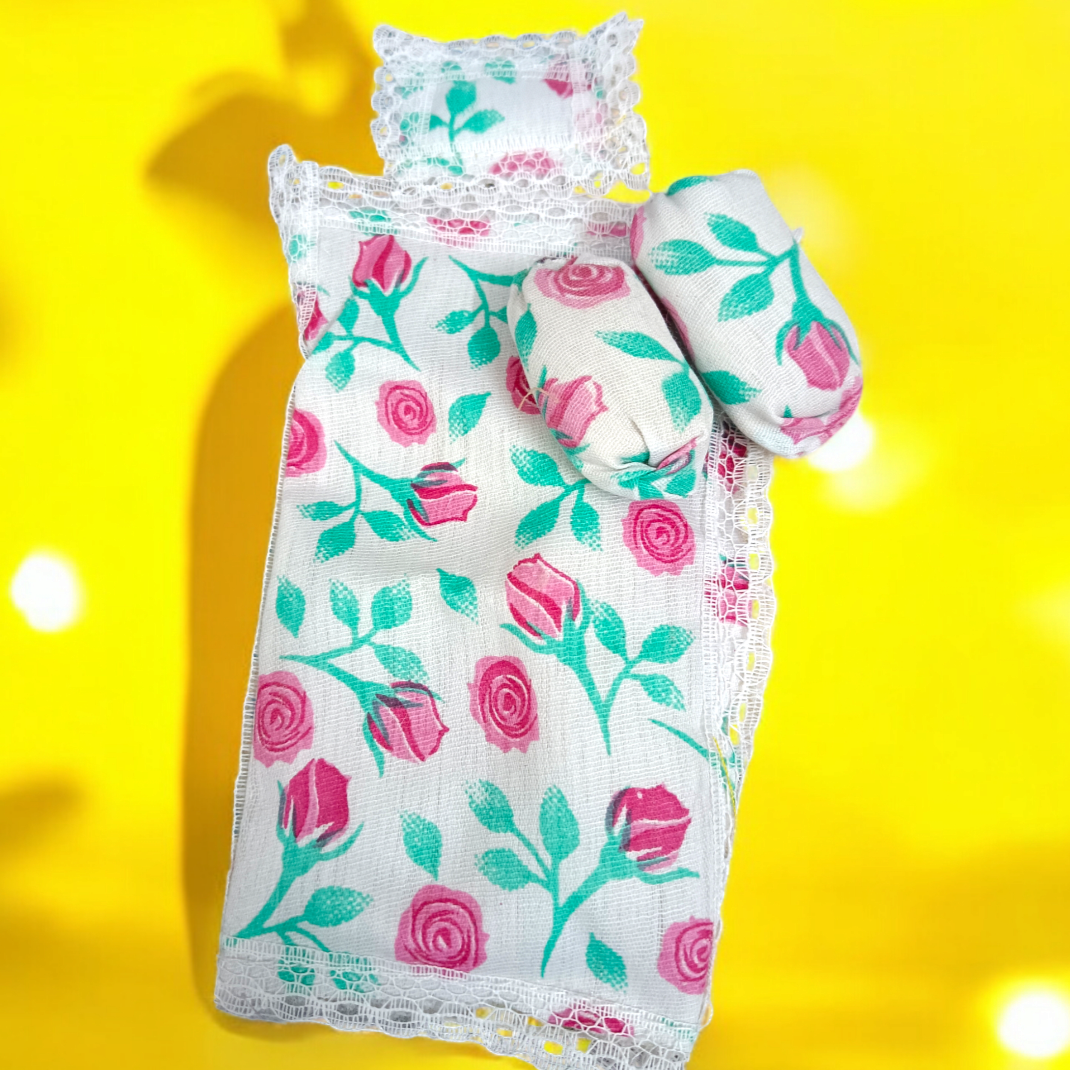 Laddu Gopal Gaddi Pillow Set | Suitable for 0-3 No. Laddu Gopal | Krishna Comfortable Aasan