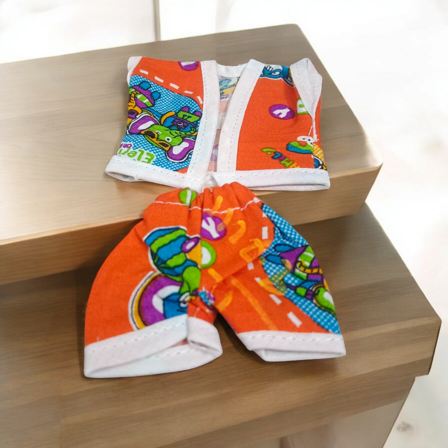 Laddu Gopal Ji dressed in soft cotton night suits, colorful and elegant design