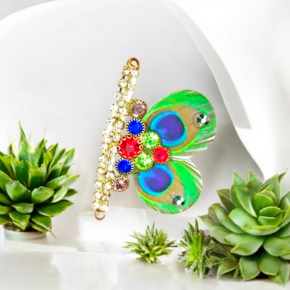 Laddu Gopal Morpankh Mukut | Peacock Design