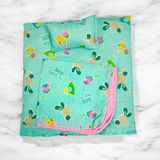 Laddu Gopal Puffed Bedsheet With Pillow and Blanket | Suitable for 0-4 No. Krishna Comfortable Bedsheet