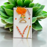 Laddu Gopal Shringaar Set | Mukut, Bangle, Mala, Earrings, Bansuri, Bindi